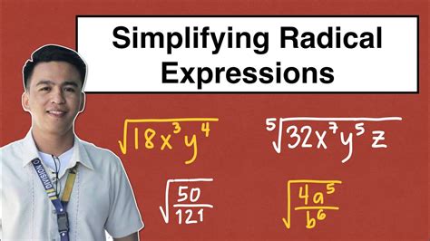 Simplifying Radical Expressions Laws Of Radicals Youtube
