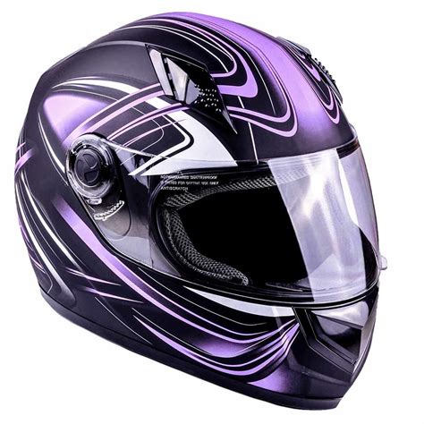 Womens Full Face Helmet Typhoon Helmets Motorcycle Helmets Purple
