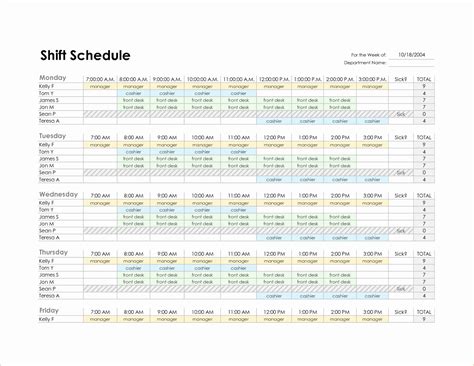 Monthly Employee Schedule Template Excel Fresh 4 Monthly Schedule