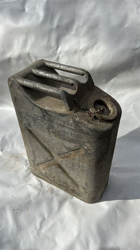 Old Us Army Ww2 Qmc Usa 1941 Wheeling Jerry Can Gas Can For Sale