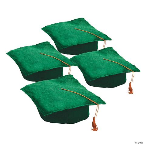 Bulk 36 Pc Kids Green Elementary School Graduation Mortarboard Hats