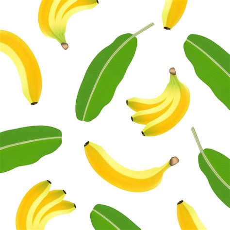 Premium Vector Realistic Banana Seamless Pattern