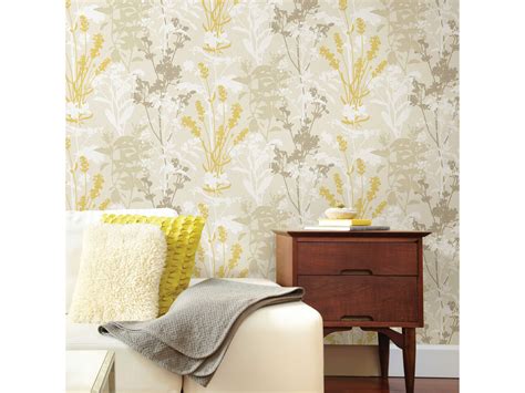brewster home fashions advantage santa lucia beige wild flowers wallpaper bhf281124570