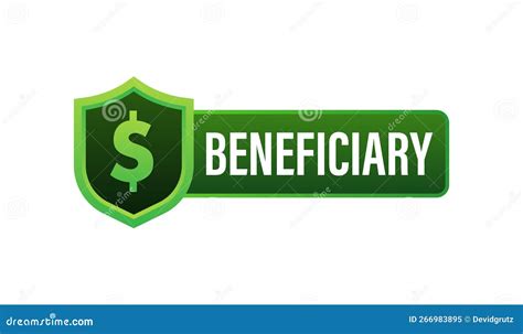 Beneficiary Sign Man And Shield Vector Stock Illustration Stock