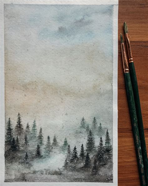 Misty Mountains Rwatercolor