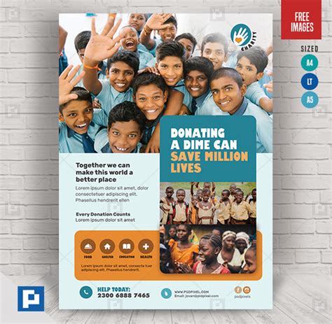 Charity Foundation Flyer Psdpixel