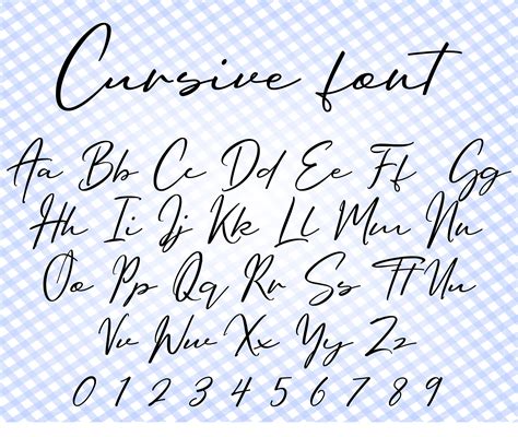 Cursive Font Svg Font For Cricut Font Svg Calligraphy Font Svg Etsy