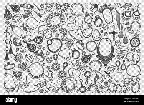 Jewelry Doodle Set Stock Vector Image And Art Alamy