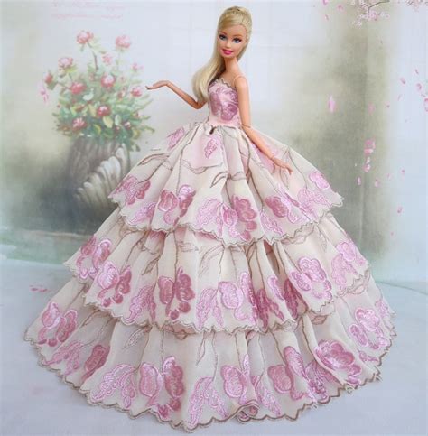 Pink Wedding Dress For Barbie Doll In Dolls Accessories From Toys