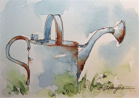A vignette is a photographic effect. Easy Watercolor Paintings | really like simple vignette ...