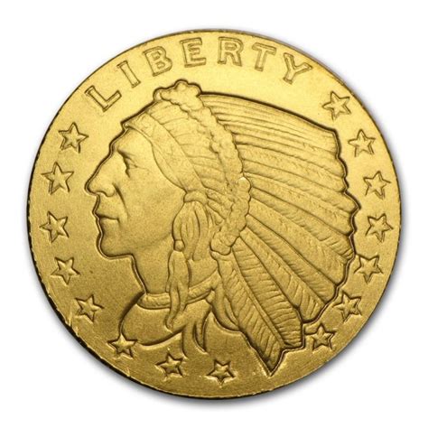 110 Round Gold Incuse Indian 110th Ounce