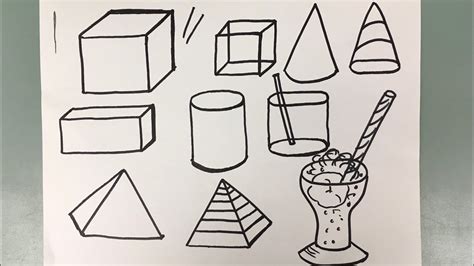 Elements Of Art How To Draw Geometric Forms YouTube