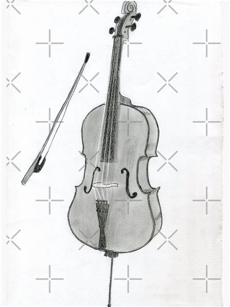 Realistic Violin Drawing Art Violin Graphite Pencil Poster For