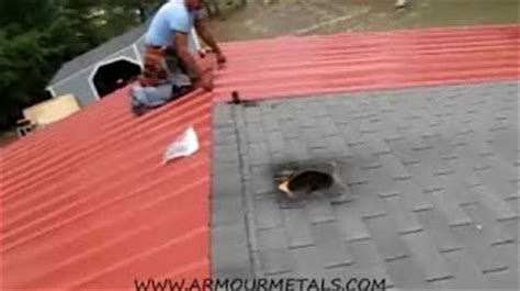 Can you put a metal roof over a shingle roof? Metal roof install over shingles - YouTube
