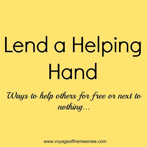 Lending A Hand Quotes Genetrust