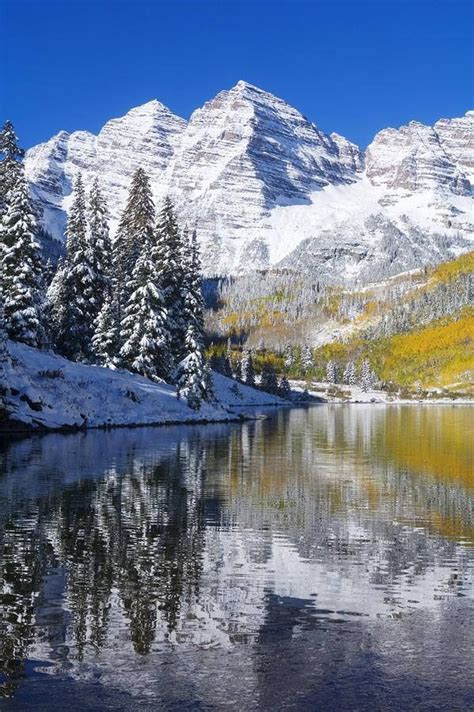 Maroon Lake Aspen Colorado 💋 Beautiful Landscapes Scenery Maroon Bells