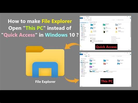 How To Make File Explorer Open This PC Instead Of Quick Access In