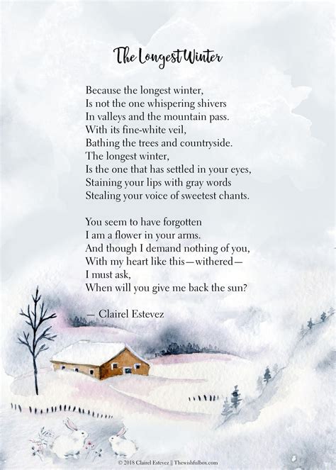 A Collection Of Seven Winter Poems Winter Poems Poetry Inspiration