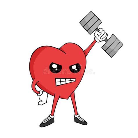Gym Heart Illustration Stock Vector Illustration Of Sport 164602630