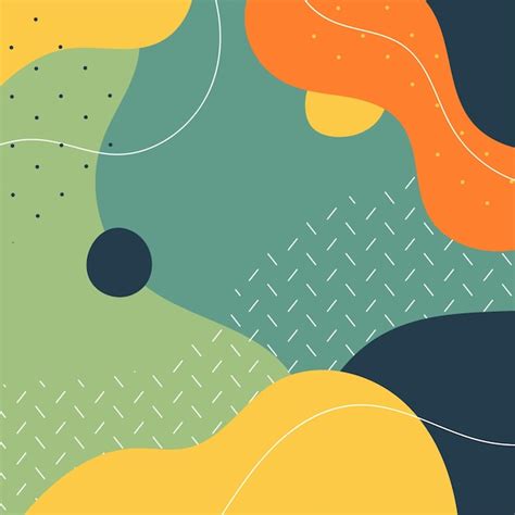 Premium Vector Hand Drawn Abstract Shapes Backgrounds