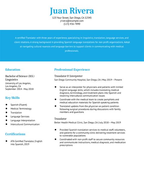 Translator Resume Examples And Templates For 2024