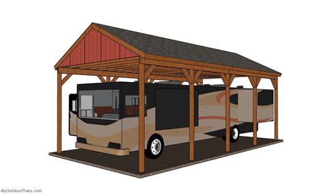 This youtube video will show you how to build a large metal carport that will keep your vehicles protected from the elements and provide you with a covered workspace too. How to build a RV carport | MyOutdoorPlans | Free Woodworking Plans and Projects, DIY Shed ...