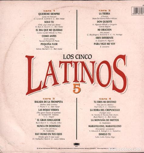 Los Cinco Latinos 20 Grandes Canciones Dobl Vendido En Venta