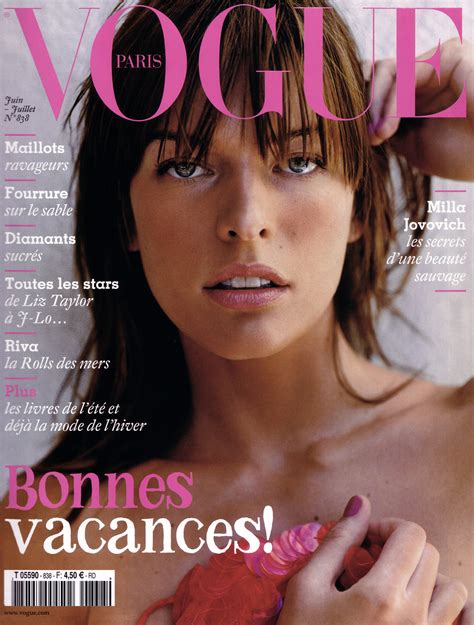 The Official Milla Jovovich Website Vogue France