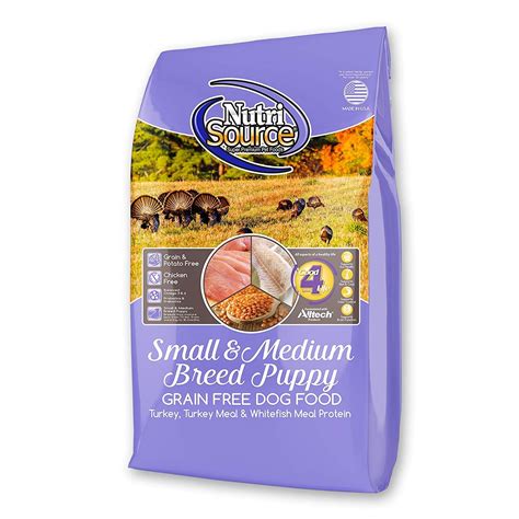 Available in wet and dry formulas… each for a specific stage of life. Nutrisource Grain Free ( Turkey ) Small Medium Puppy 5Lb ...