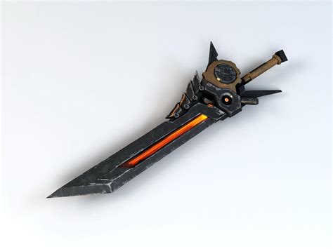 Fantasy Sword 3d Model Autodesk Fbx Files Free Download Modeling