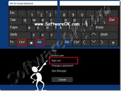 Log Off With The Keyboard Shortcut Ctrl Alt Delete On Windows 11