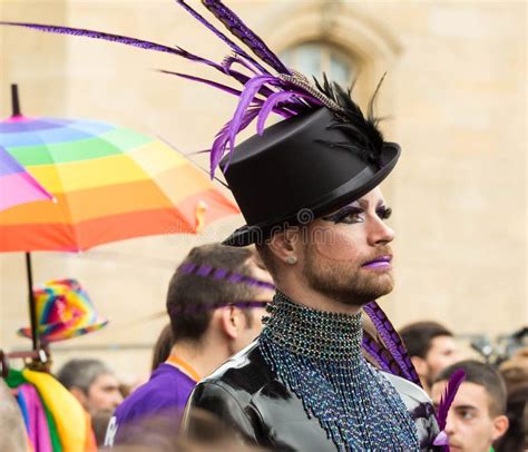 the participant of gay pride parade in paris france editorial photography image of parisian