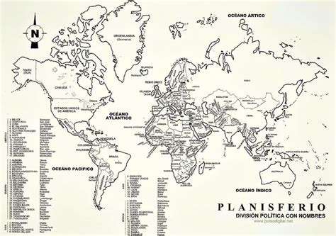Mapa De Los Continentes Con Nombres Para Colorear Y Para Imprimir Images