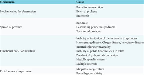 Pathophysiology Of Obstructed Defecation Syndrome Download Scientific Diagram