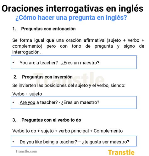 Preguntas En Ingl S Oraciones Interrogativas Gu A Y Ejemplos