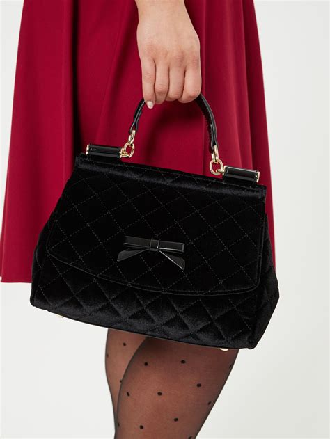 Black Velvet Quilted Bag | Shop Accessories Online Today at Review | Review Australia