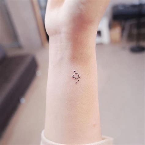 Tiny Saturn By Wittybuttontattoo · Seoul 🇰🇷 Tattoodesign In 2020