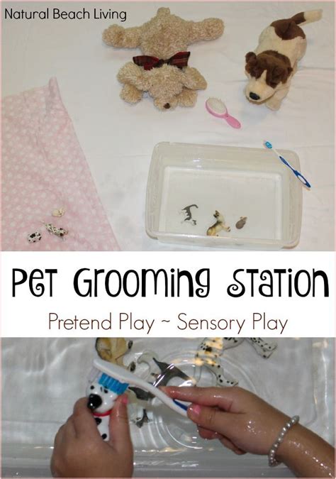 Pet Grooming Station For Kids Natural Beach Living Pets Preschool
