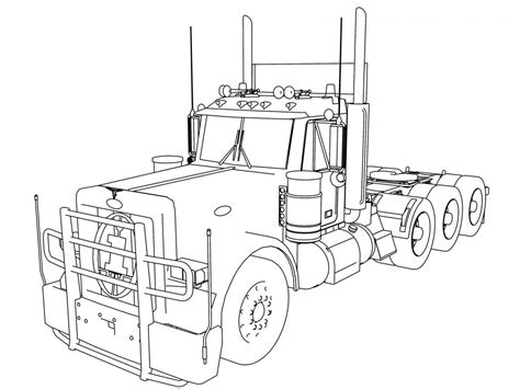 Print this whimsical coloring page as many times as you wish! Semi Truck Line Drawing at GetDrawings | Free download
