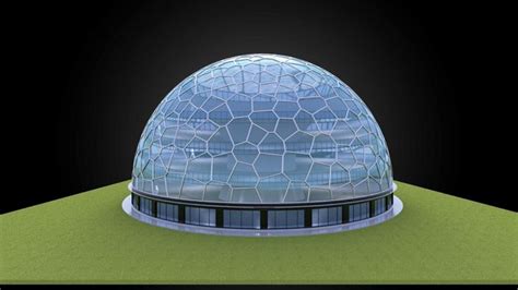 Dome Building Voronoi Pattern And Glass Structure 3d Model Cgtrader