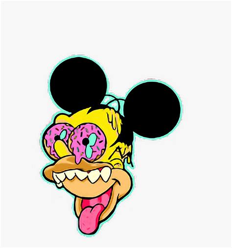 Mickey Mouse Trippy Drawing Clipart Png Download Trippy Mickey