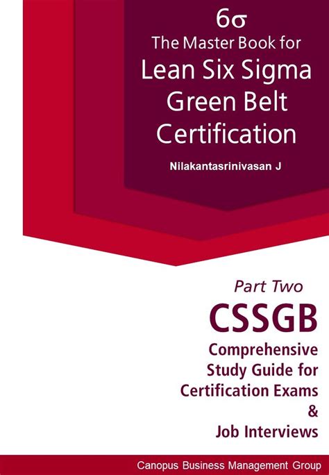 Amazon Com The Master Book For Lean Six Sigma Green Belt Certification