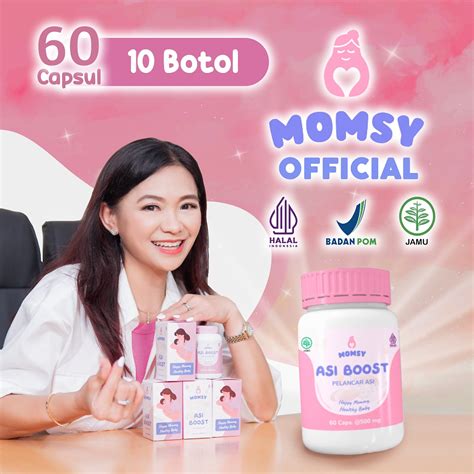 Jual Momsy 10 Botol Pelancar Susu Asi Booster Menyusui Isi 60 Kapsul Jamu Halal Bpom Shopee