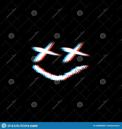 Smile Emoticon Design Stock Vector Illustration Of Glitches 228895056