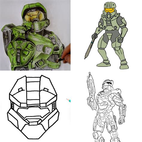 20 Master Chief Drawing Ideas Draw Master Chief Halo