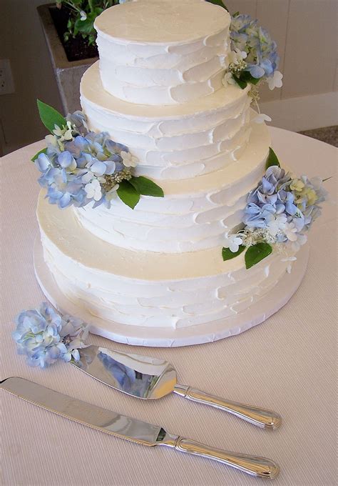 Buttercream And Blue Hydrangeas By Kiss Me Cakes At The Wequassett