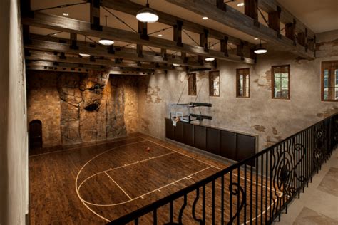 Homes With Indoor Basketball Courts Est Interior Design Court Home