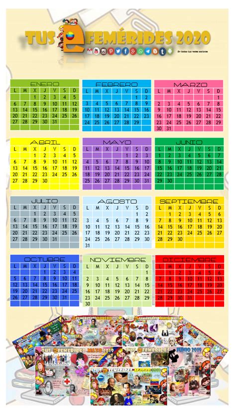 📚 Tus Efemérides Escolar 2012 2023 📅 Calendario 2020 Tus Efemérides