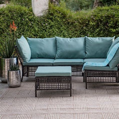 Indoor/outdoor bench cushion cotton garden furniture loveseat cushion, 51.2x19.7 patio wicker seat cushions for lounger garden furniture patio lounger bench (black) 4.1 out of 5 stars 92 $29.99 $ 29. Coral Coast Carmina All Weather Black Wicker Sectional ...