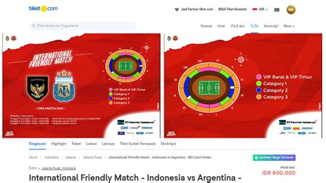 Berani Beli Tiket Fifa Match Day Timnas Indonesia Vs Argentina Dari